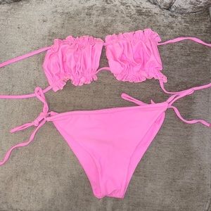 Size small neon pink shein bikini